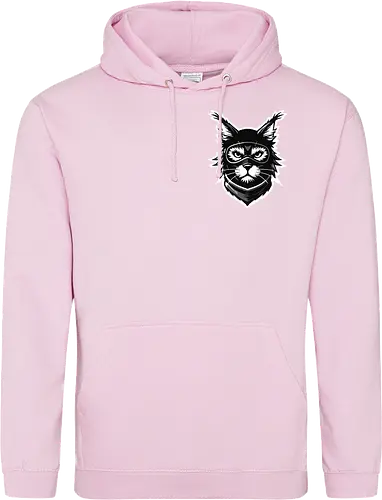 Front Katze Pocketdruck, Back Logo schwarz