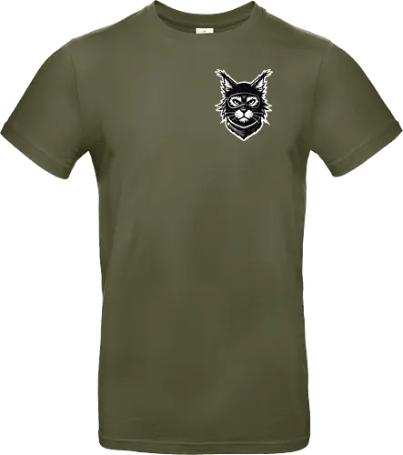 Front Katze Pocketdruck, Back Logo schwarz