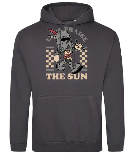 Game Mascot Sun Warrior - Video Games, Video Game, Game, Games, Gamer, Mascot, Retro, Vintage, Retro Vintage, Retro Gamer, Retro Cartoon, Dark Fantasy, Fantasy, Adventure, Hack And Slash, Undead, Creatures, Creature, Monster, Monsters, Medieval, Knight, Sun - Standard Hoodie