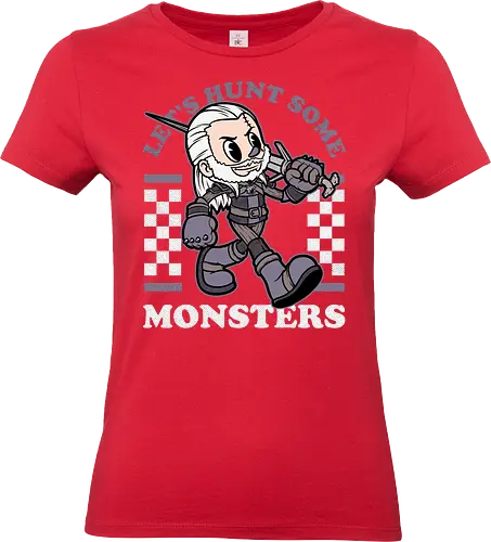 Game Mascot Wizard Hunter - Video Games, Video Game, Game, Games, Gamer, Mascot, Retro, Vintage, Retro Vintage, Retro Gamer, Retro Cartoon, Witch, Bewitched, Witch, Wizard, Sorcery, Sorcerer, Dark Fantasy, Fantasy, Hack And Slash, Adventure, Magic, Magical, Monster, Hunt, Hunter, Medieval - Standard T-Shirt (Women)