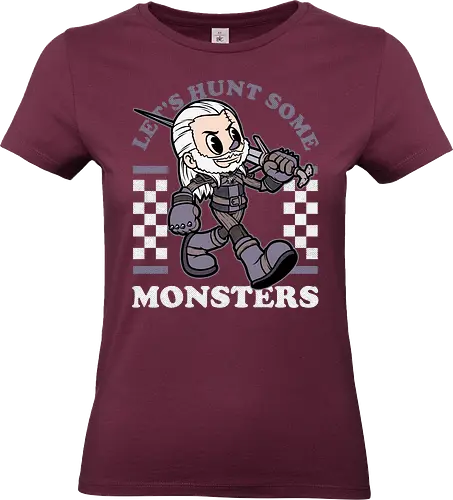 Game Mascot Wizard Hunter - Video Games, Video Game, Game, Games, Gamer, Mascot, Retro, Vintage, Retro Vintage, Retro Gamer, Retro Cartoon, Witch, Bewitched, Witch, Wizard, Sorcery, Sorcerer, Dark Fantasy, Fantasy, Hack And Slash, Adventure, Magic, Magical, Monster, Hunt, Hunter, Medieval - Standard T-Shirt (Women)