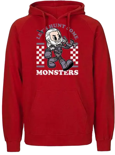 Game Mascot Wizard Hunter - Video Games, Video Game, Game, Games, Gamer, Mascot, Retro, Vintage, Retro Vintage, Retro Gamer, Retro Cartoon, Witch, Bewitched, Witch, Wizard, Sorcery, Sorcerer, Dark Fantasy, Fantasy, Hack And Slash, Adventure, Magic, Magical, Monster, Hunt, Hunter, Medieval - Fairtrade Hoodie