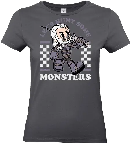 Game Mascot Wizard Hunter - Video Games, Video Game, Game, Games, Gamer, Mascot, Retro, Vintage, Retro Vintage, Retro Gamer, Retro Cartoon, Witch, Bewitched, Witch, Wizard, Sorcery, Sorcerer, Dark Fantasy, Fantasy, Hack And Slash, Adventure, Magic, Magical, Monster, Hunt, Hunter, Medieval - Standard T-Shirt (Women)