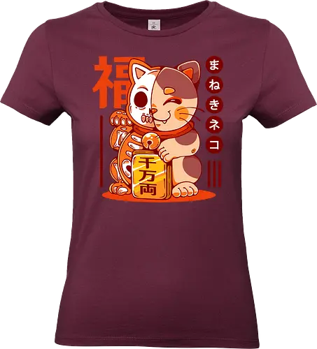 MANEKI NEKO - maneki neko, neko, maneki, japan, anime, japanese, kawaii, cute, lucky charm, lucky cat - Standard T-Shirt (Women)