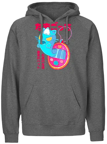 TAMAGOTCHI - tamagotchi, anime, cute, kawaii, pet, virtual pet, joke, retro, japan, japanese - Fairtrade Hoodie