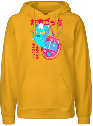 TAMAGOTCHI - tamagotchi, anime, cute, kawaii, pet, virtual pet, joke, retro, japan, japanese - Fairtrade Hoodie