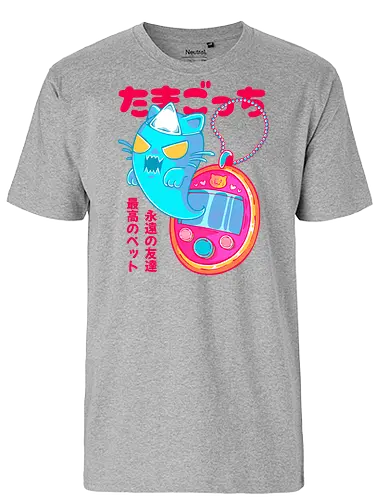 TAMAGOTCHI - tamagotchi, anime, cute, kawaii, pet, virtual pet, joke, retro, japan, japanese - Fairtrade T-Shirt
