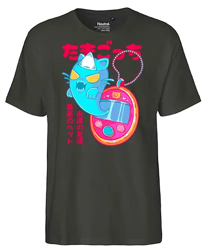 TAMAGOTCHI - tamagotchi, anime, cute, kawaii, pet, virtual pet, joke, retro, japan, japanese - Fairtrade T-Shirt