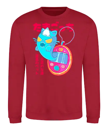 TAMAGOTCHI - tamagotchi, anime, cute, kawaii, pet, virtual pet, joke, retro, japan, japanese - Sweatshirt