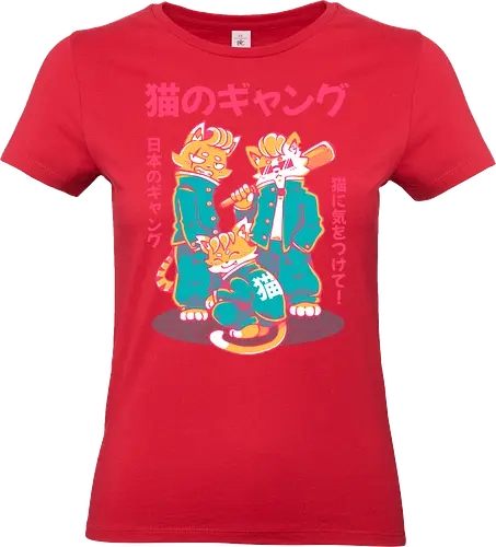 NEKO GANG (variant 1)  - neko, cat, japan, cute, kawaii, school, gang, neko gang - Standard T-Shirt (Women)