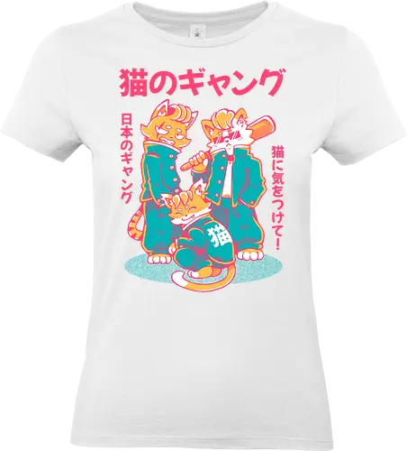 NEKO GANG (variant 1)  - neko, cat, japan, cute, kawaii, school, gang, neko gang - Standard T-Shirt (Women)