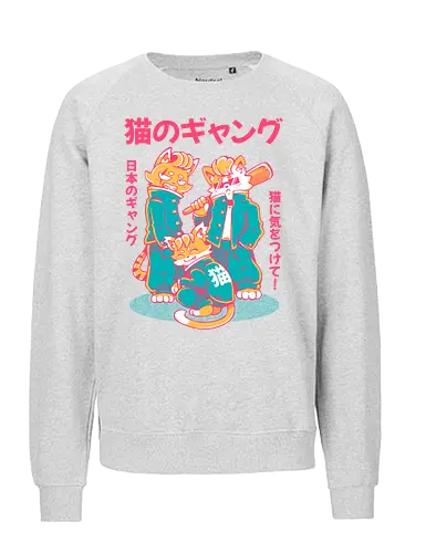 NEKO GANG (variant 1)  - neko, cat, japan, cute, kawaii, school, gang, neko gang - Fairtrade Sweatshirt