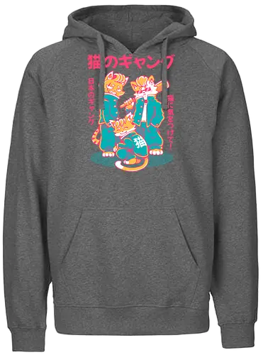 NEKO GANG (variant 1)  - neko, cat, japan, cute, kawaii, school, gang, neko gang - Fairtrade Hoodie
