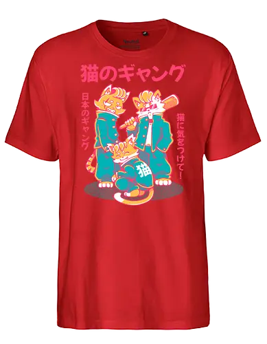 NEKO GANG (variant 1)  - neko, cat, japan, cute, kawaii, school, gang, neko gang - Fairtrade T-Shirt