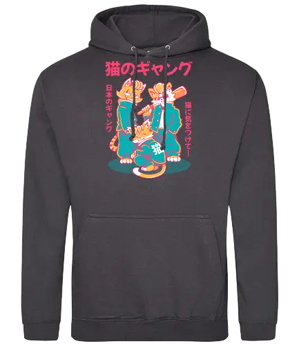 NEKO GANG (variant 1)  - neko, cat, japan, cute, kawaii, school, gang, neko gang - Standard Hoodie