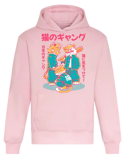 NEKO GANG (variant 1)  - neko, cat, japan, cute, kawaii, school, gang, neko gang - Heavyweight Hoodie