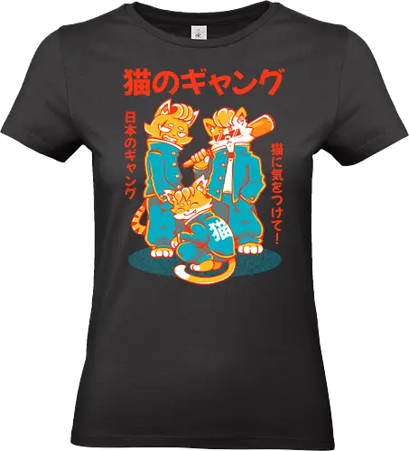 NEKO GANG (variant 2)  - neko, cat, japan, cute, kawaii, school, gang, neko gang - Standard T-Shirt (Women)