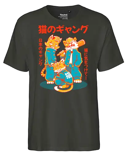 NEKO GANG (variant 2)  - neko, cat, japan, cute, kawaii, school, gang, neko gang - Fairtrade T-Shirt