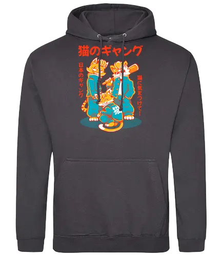 NEKO GANG (variant 2)  - neko, cat, japan, cute, kawaii, school, gang, neko gang - Standard Hoodie