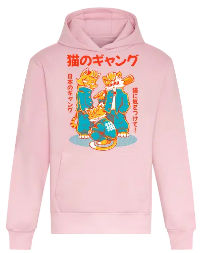 NEKO GANG (variant 2)  - neko, cat, japan, cute, kawaii, school, gang, neko gang - Heavyweight Hoodie