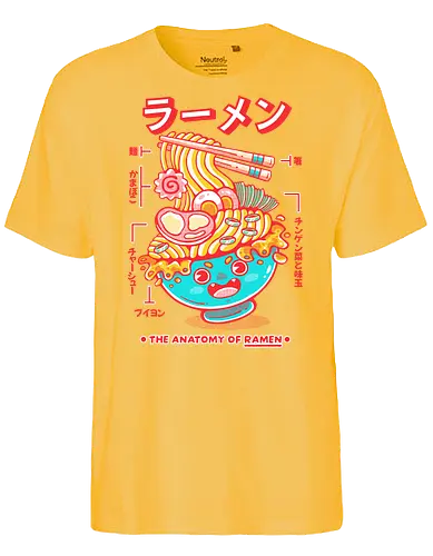 RAMEN ANATOMY (variant 1) - ramen, ramen soup, ramen noddles, anime, japan, japanese, japanese food, cute, kawaii - Fairtrade T-Shirt