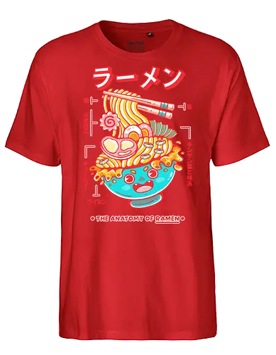 RAMEN ANATOMY (variant 1) - ramen, ramen soup, ramen noddles, anime, japan, japanese, japanese food, cute, kawaii - Fairtrade T-Shirt