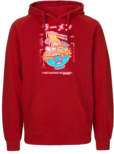 RAMEN ANATOMY (variant 2) - ramen, ramen soup, ramen noddles, anime, japan, japanese, japanese food, cute, kawaii - Fairtrade Hoodie