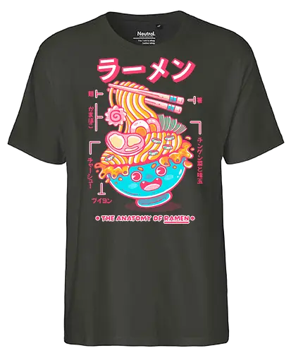 RAMEN ANATOMY (variant 2) - ramen, ramen soup, ramen noddles, anime, japan, japanese, japanese food, cute, kawaii - Fairtrade T-Shirt