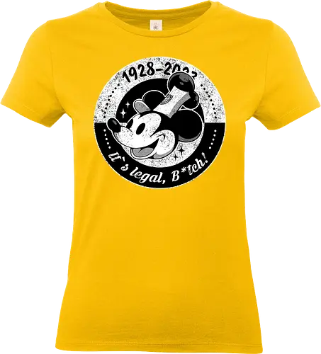 1928 - mickey, public domain, cartoon, joke, steamwilly - Standard T-Shirt (Women)