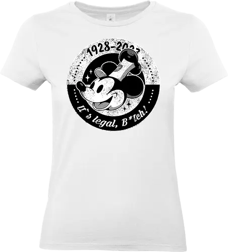 1928 - mickey, public domain, cartoon, joke, steamwilly - Standard T-Shirt (Women)