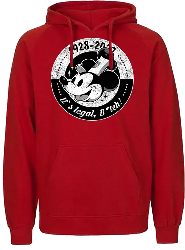 1928 - mickey, public domain, cartoon, joke, steamwilly - Fairtrade Hoodie
