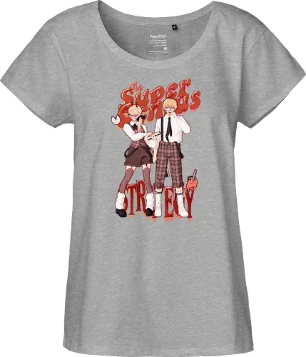 The Super Genius Strategy!! - csm, chainsaw, denji, powy - Fairtrade Girl Shirt