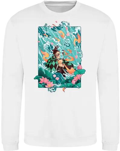 Water and Sun - tanjiro, kamado, Slayer - Sweatshirt