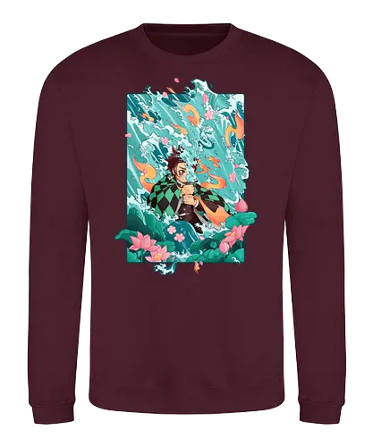 Water and Sun - tanjiro, kamado, Slayer - Sweatshirt
