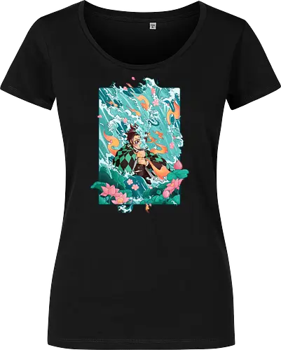 Water and Sun - tanjiro, kamado, Slayer - Women T-Shirt