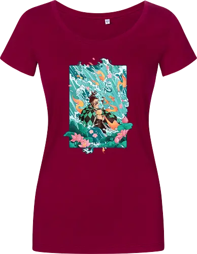 Water and Sun - tanjiro, kamado, Slayer - Women T-Shirt