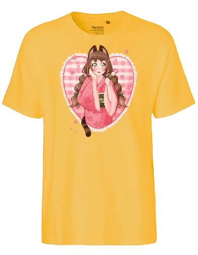 Spring Festival - sweets, japanese, dango, hanami, catgirl, kawaii, cute - Fairtrade T-Shirt
