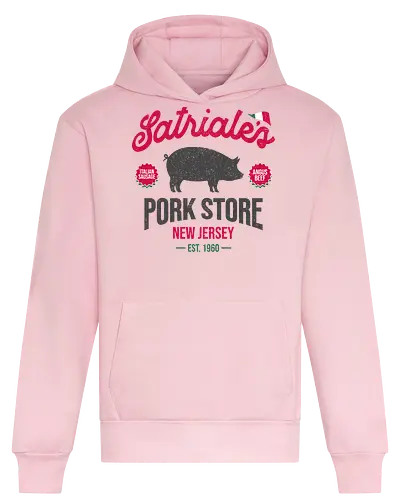 Satriales Pork Store - popculture, cult classic, gangster, geek, italian mafia, mafia, new jersey, nostalgia, pork, retro, television, tv series, vintage, y2k, tv shows - Heavyweight Hoodie