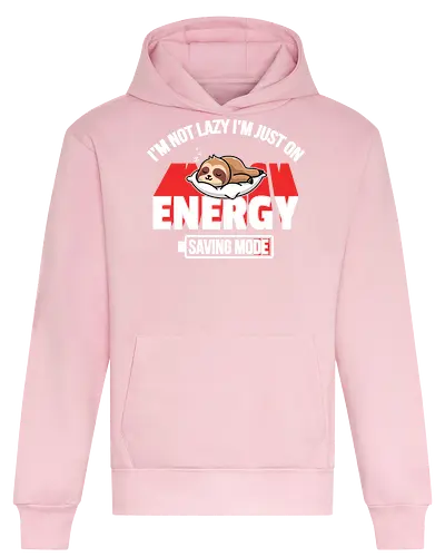 I'm not lazy I'm just on energy saving mode - sloth, energy, humorous, napping, lazy, resting, graphic, slogan, sleeping, playful - Heavyweight Hoodie