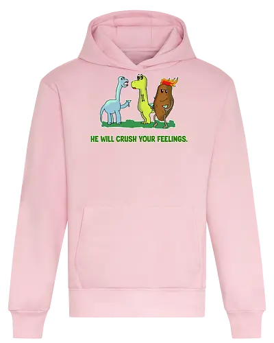 Dinosaur Feelings (Dinosaurier-Gefühle) - dinosaurier, dino, gefühle, lustig, humor, cartoon, süß, kinder, kawaii, sarkasmus, witzig, asteroid, prähistorisch, spielerisch, niedlich, jurazeit, comic, tragisch, ironie, popkultur, geek, t-rex - Heavyweight Hoodie