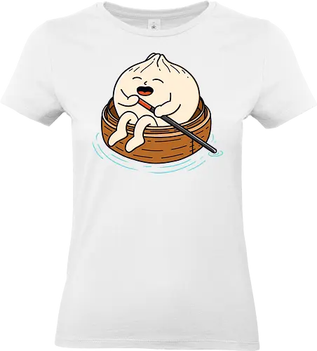 Steamy Set Sail - xiao long bao, bao, dumpling, dumplings, dim sum, kawaii dumpling, dumpling lover, ear more dumpling - Standard T-Shirt (Women)