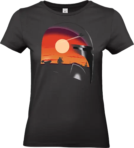 A Bounty Hunter From Far Far Away - Bounty Hunter, Space Opera, tv series, pop culture, grogu, baby yoda, sci fi - Standard T-Shirt (Women)