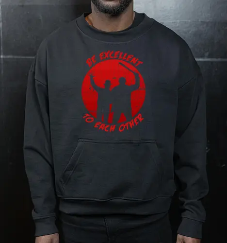 Be excellent to each other horror edition - Jason Voorhees, Freddy Krueger, horror, halloween, funny, bill and ted, movie, pop culture, 80s - Cropped Sweatshirt