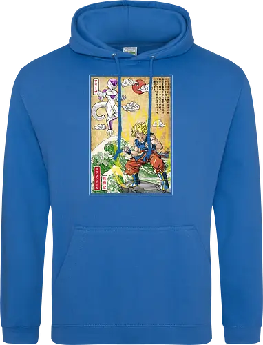 Battle on planet Namek woodblock
