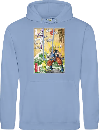 Battle on planet Namek woodblock