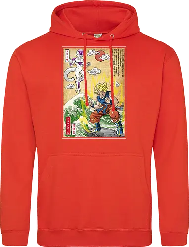 Battle on planet Namek woodblock