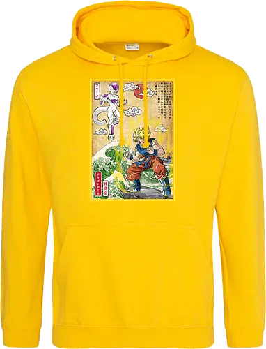 Battle on planet Namek woodblock