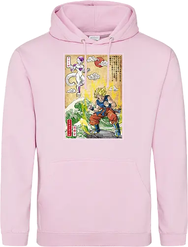 Battle on planet Namek woodblock