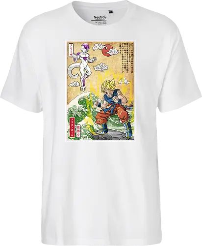 Battle on planet Namek woodblock