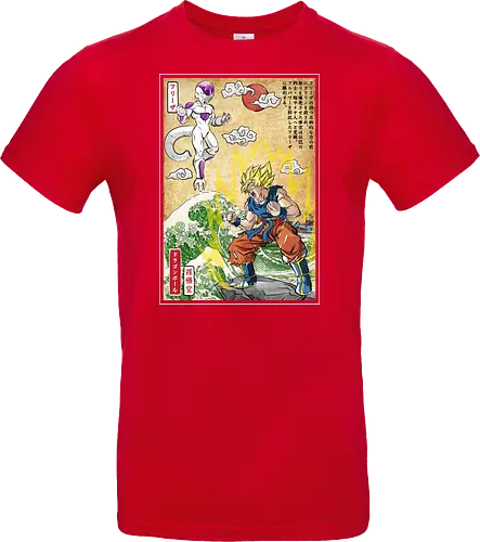 Battle on planet Namek woodblock